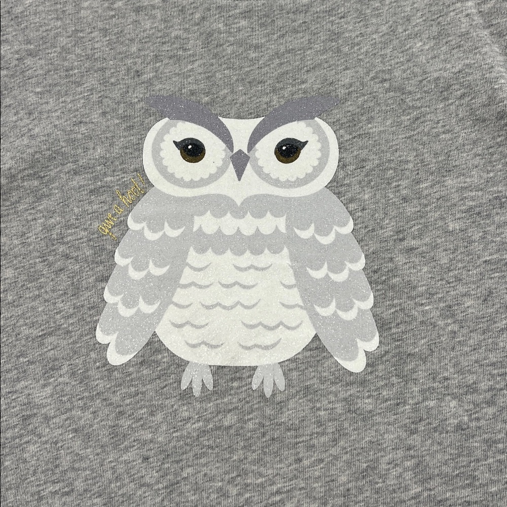 kate spade Gray Owl Motif Women's Sweater novelty teacher artsy unique Sm - Picture 3 of 9